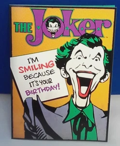 DC Comics The Joker Batman Birthday Card By Hallmark - Picture 1 of 2