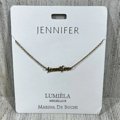 Lumiela "JENNIFER” Necklace Gold Color 15”-20” Nickel Free Marina De Buchi NEW - Image 1 of 3