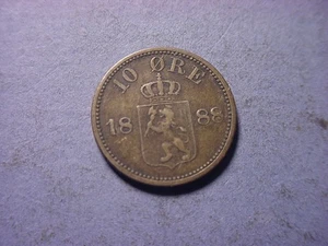 Norway 10 Ore 1888 Better Date #95893 - Picture 1 of 2