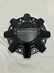 BLACK ROCK OFF-ROAD Gloss Black Custom Wheel Center Cap C-551-1 CN01L212 - Picture 1 of 5