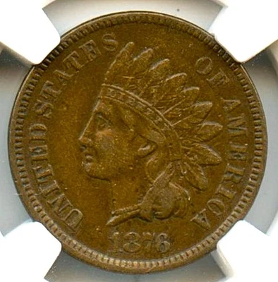 1876 Indian Cent, NGC XF40 BN - Image 1 of 3