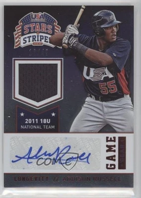 2015 Panini Stars and Stripes Game Gear /49 Addison Russell #3 Rookie Auto RC - Image 1 of 2