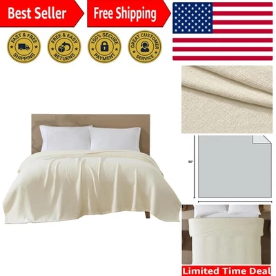 Manta de algodón orgánico duradera y suave - 100 % avena certificada GOTS - Completa/Reina Foto 1 de 4