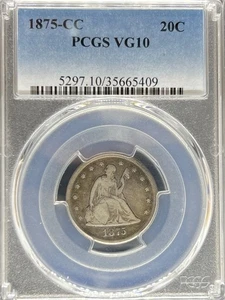 1875-CC Twenty Cents VG10 PCGS (#PA35665409) - Picture 1 of 2