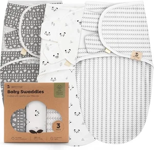 Sweety Fox 3er Pack Bio Baby Swaddle Schlafsäcke, Newborn/0-3 Monate, Forest (NEU) - Bild 1 von 9