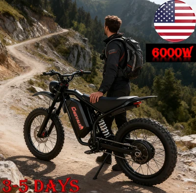 Motocicleta Eléctrica 6000W Bicicleta Eléctrica E-Mountainbike 37MPH Off-road NFC Foto 1 de 4
