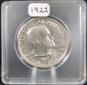 1922 Grant Silver Commemorative Half Dollar 50c Cleaned 4976 - Picture 1 of 2