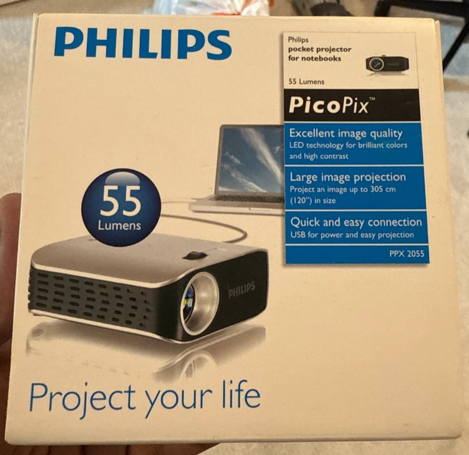 Proyector de bolsillo Philips PicoPix PPX2055 - 55 lúmenes  Foto 1 de 1