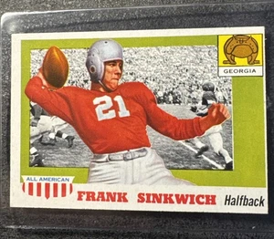FRANK SINKWICH 1955 TOPPS ALL-AMERICAN FOOTBALL CARD #69 EX-MINT SET ROTTURA! - Foto 1 di 2