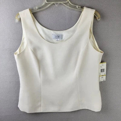 Blusa sin mangas Le Suit Separates vainilla talla 14 forrada cremallera lateral - Nueva Foto 1 de 4