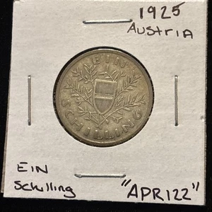 1925 Austria Shilling Silver Circulated “apr122” Ein Shilling - Picture 1 of 24