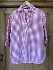 French Connection Pink Gingham Shirt Size S Ladies