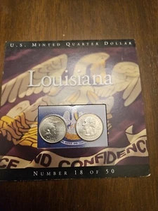 2001 Louisiana U.S. Minted Uncir. Quarter Dollar Numbered Coin Set #18 Of 50 - Picture 1 of 1