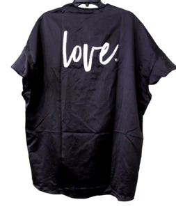 Victoria's Secret Love kurzer Kimono Satin Volantärmel One Size schwarz - Bild 1 von 5