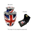 UK Flag Design Aluminium Decorative Urn For Human Ashes.