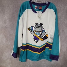 Vintage Autographed SP ECHL Atlantic City Boardwalk Bullies Hockey Jersey Men L
