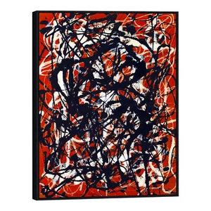"Arte Abstracto Enmarcado Forma Libre de Jackson Pollock Arte de Pared Decoración del Hogar 24""x32" - Imagen 1 de 8
