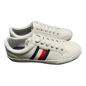 Nuevo con etiquetas Tommy Hilfiger, Tenis con cordones para mujer Lightz, blancas multicolores. Talla 8 - Imagen 1 de 7