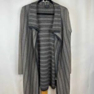 WILLI SMITH Long Gray OPEN CARDIGAN SWEATER CARDIGAN COAT L/S Wool Blend size M
