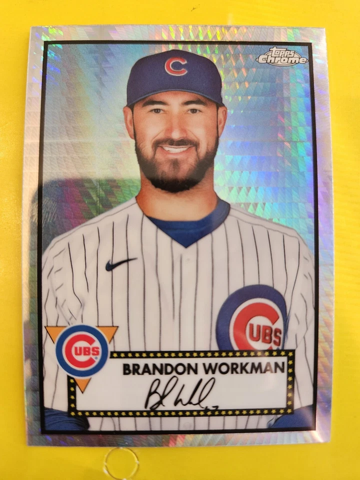 2021 Topps Chrome Platinum Prism Refractor #449 Brandon Workman - Cubs - Image 1 of 1