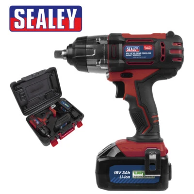 Sealey CP400LI 18V Cordless 1/2"Sq Impact Wrench with 3.0Ah Li-ion Kit Red - Image 1 of 4