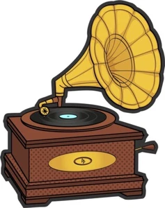Wooden Gramophone Fridge Magnet Perfect for Gifting & Decor Vintage Collectible - Picture 1 of 2