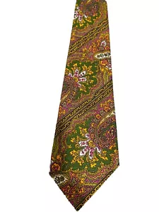 Vintage 60's 70's retro paisley Hudson’s Bay Men’s Neck Tie Made In England - Picture 1 of 8