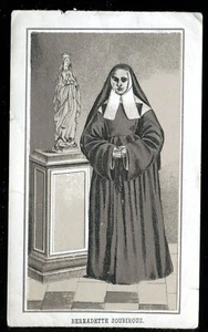 ANTIQUE HOLY CARD OF ST BERNADETTE SOUBIROUS - Picture 1 of 1