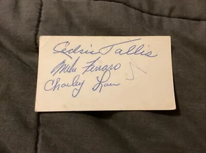 Unique Yankee Cedric Tallis Signed Business Card W/ Mike Ferraro And Charley Lau - Picture 1 of 3