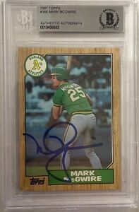 Mark McGwire Signed 1987 Topps Card #306 Beckett Slabbed Auto