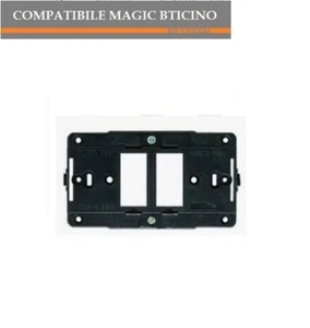 SUPPORTO 2P SCATOLA TONDA COMPATIBILE BTICINO MAGIC - Foto 1 di 1