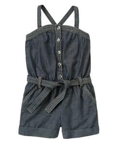 NEW GYMBOREE Girls  Zebra Safari  1-Piece Chambray Romper Size 5 - Picture 1 of 1