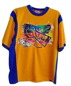 vintage Rossi Men's Jersey Football Soccer Carnival size M Gold/ Blue - Picture 1 of 4