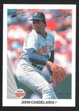 JOHN CANDELARIA 2012 LEAF MEMORIES #492 SILVER 1990 BUY BACK TWINS 20/20 SP