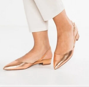 Banana Republic Metallic Rose Gold Slingback Sz 7.5 M - Picture 1 of 8