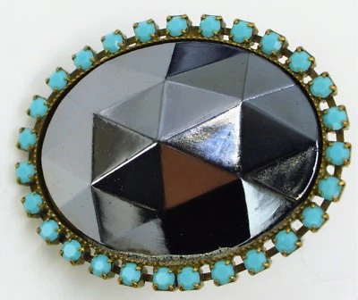 Anillo Nikolas Frangos Swarovski Cristal Gris Hematita Turquesa Azul Talla Única gyu Foto 1 de 4