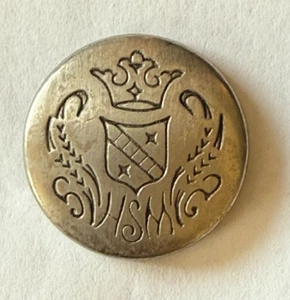 Hart Schaffner Marx Replacement Blazer Button Silver Tone Crown Shield HSM S/ 10 - Picture 1 of 6