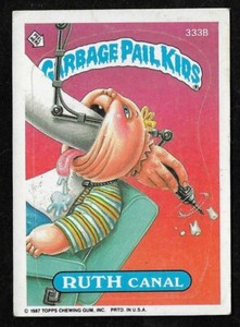 1987 Garbage Pail Kids Series 8 Trading Card #333B RUTH Canal