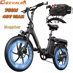 20 Zoll City E-Bikes 48V 15AH klappbar E-Mountainbike 750W 150km Herren/Damen - Bild 1 von 22