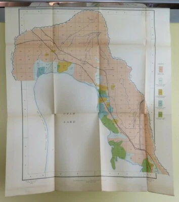 Mapa antiguo Utah Provo City Alpine Utah Lake American Fork 1903 20X23 #4298 Foto 1 de 4