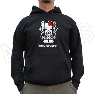 Hello Trooper Star Wars Hello Kitty Inspired Funny Jumper Hoodie All Colours - Picture 1 of 7