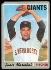 1970 TOPPS JUAN MARICHAL SAN FRANCISCO GIANTS #210 G/VG - CORNER / WRINKLES
