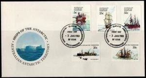 AAT BARCOS DE LA ANTÁRTIDA CUBIERTA 1980 CON DAVIS CANCELAR REF224 - Imagen 1 de 1
