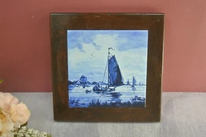 Vintage H&R Johnson gerahmte Fliese Tribet Made in England - Bild 1 von 7