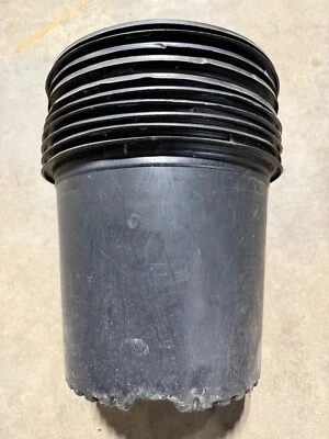 10x Maceta de plástico para vivero 3 galones flor verduras frutas jardinera USADA Foto 1 de 4
