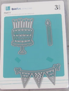 Lifestyle Crafts/QuicKutz Detailz Dies, Party, 3 Cutting Dies, DC-0466 - Picture 1 of 2