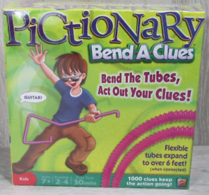 Pictionary Bend-A-Clues Game Bend Tubes Act Out Charade Clues Mattel