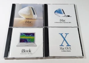 Lot of 4 Apple Computer In-Store Demo iMac iBook OS X Jewel Cases Only NO DISCS - Picture 1 of 9