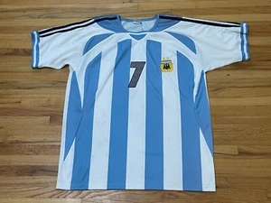 Maglia Home Argentina 2006 Uomo L Blu Righe Calcio AFA Team Javier Saviola#7 - Foto 1 di 9