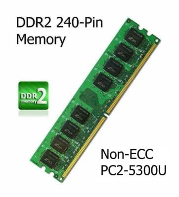 4GB Kit DDR2 Memory Upgrade PC2-5300U 667MHz for ASRock G31M-VS2 Motherboard - Image 1 of 2